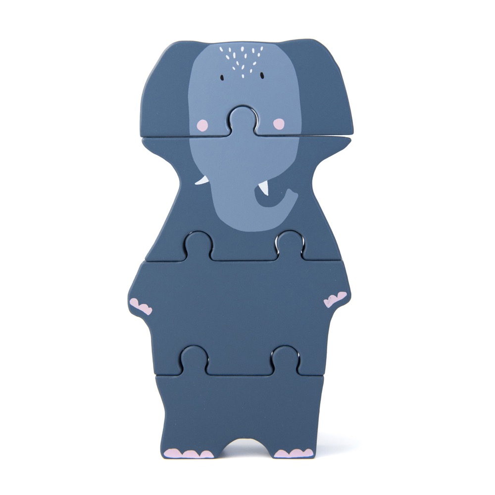 Puzzle de animales de madera - Mrs. Elephant